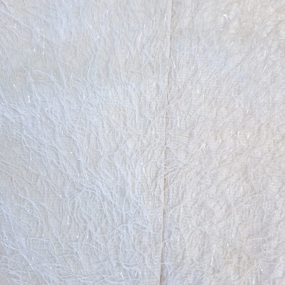 Fuzzy White Dress with Glitter Detailing - Picture 3 of 4